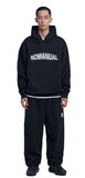 NOMANUAL(ノーマニュアル) BOUCLE ARCH LOGO SWEATPANTS - BLACK