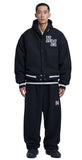 NOMANUAL(ノーマニュアル) BOUCLE ARCH LOGO SWEATPANTS - BLACK