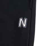 NOMANUAL(ノーマニュアル) BOUCLE ARCH LOGO SWEATPANTS - BLACK