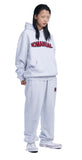NOMANUAL(ノーマニュアル) BOUCLE ARCH LOGO SWEATPANTS - WHITE MELANGE