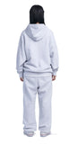 NOMANUAL(ノーマニュアル) BOUCLE ARCH LOGO SWEATPANTS - WHITE MELANGE