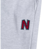 NOMANUAL(ノーマニュアル) BOUCLE ARCH LOGO SWEATPANTS - WHITE MELANGE