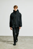 SSY(エスエスワイ)  hoody zip-up cape cardigan black