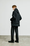 SSY(エスエスワイ)  hoody zip-up cape cardigan black