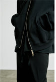 SSY(エスエスワイ)  hoody zip-up cape cardigan black