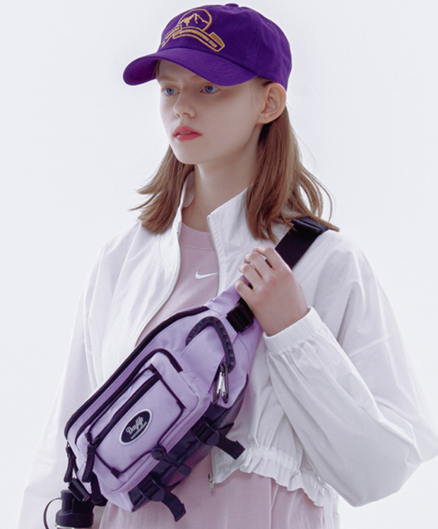 デイライフ(Daylife)  DAYLIFE FLAP STRING WAIST BAG (PURPLE)