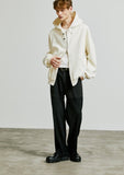 SSY(エスエスワイ)  hoody zip-up cape cardigan ivory