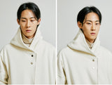 SSY(エスエスワイ)  hoody zip-up cape cardigan ivory