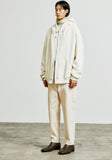 SSY(エスエスワイ)  hoody zip-up cape cardigan ivory