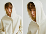 SSY(エスエスワイ)  hoody zip-up cape cardigan ivory