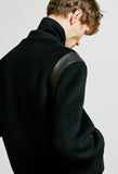 SSY(エスエスワイ)  back button long sleeve chest tip turtle neck black