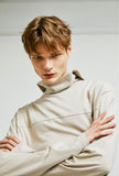 SSY(エスエスワイ)  back button long sleeve chest tip turtle neck ivory
