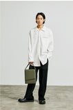 SSY(エスエスワイ)  balmacaan welt pocket shirt jacket white