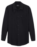 SSY(エスエスワイ)  balmacaan welt pocket shirt jacket black