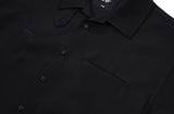 SSY(エスエスワイ)  balmacaan welt pocket shirt jacket black