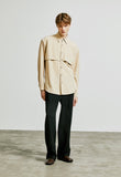 SSY(エスエスワイ)  trench welt pocket shirt jacket beige