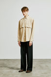 SSY(エスエスワイ)  trench welt pocket shirt jacket beige