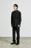 SSY(エスエスワイ)  trench welt pocket shirt jacket black