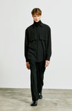 SSY(エスエスワイ)  trench welt pocket shirt jacket black