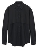 SSY(エスエスワイ)  trench welt pocket shirt jacket black