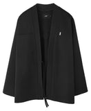 SSY(エスエスワイ)  minimal bar hanten shirt cardigan black