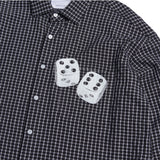 NOMANUAL(ノーマニュアル) SQUARE WORLD SHIRT - BLACK