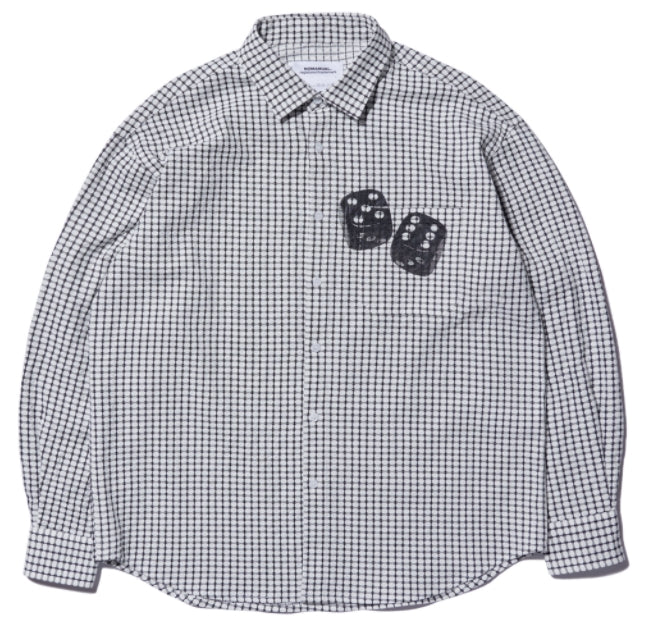 NOMANUAL(ノーマニュアル) SQUARE WORLD SHIRT - WHITE