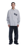 NOMANUAL(ノーマニュアル) SQUARE WORLD SHIRT - WHITE