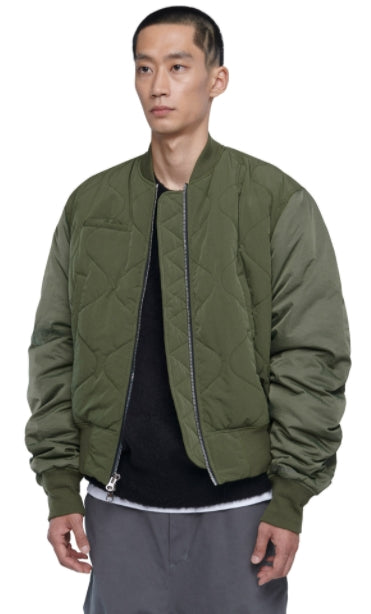 NOMANUAL(ノーマニュアル)   QUILTED MA-1 - KHAKI