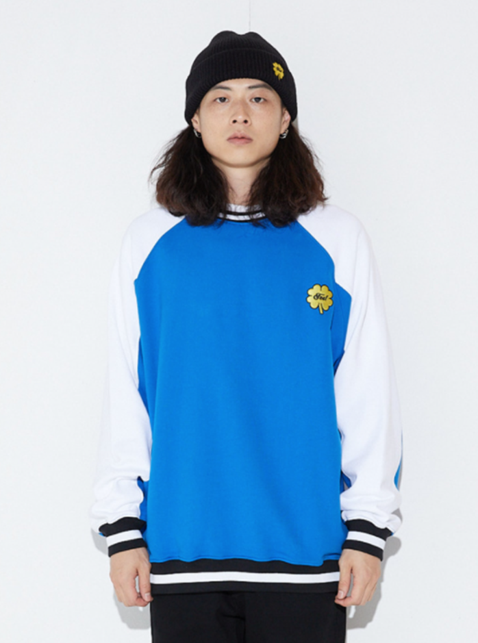 FEEL ENUFF (フィールイナフ) CLOVER CREWNECK / BLUE