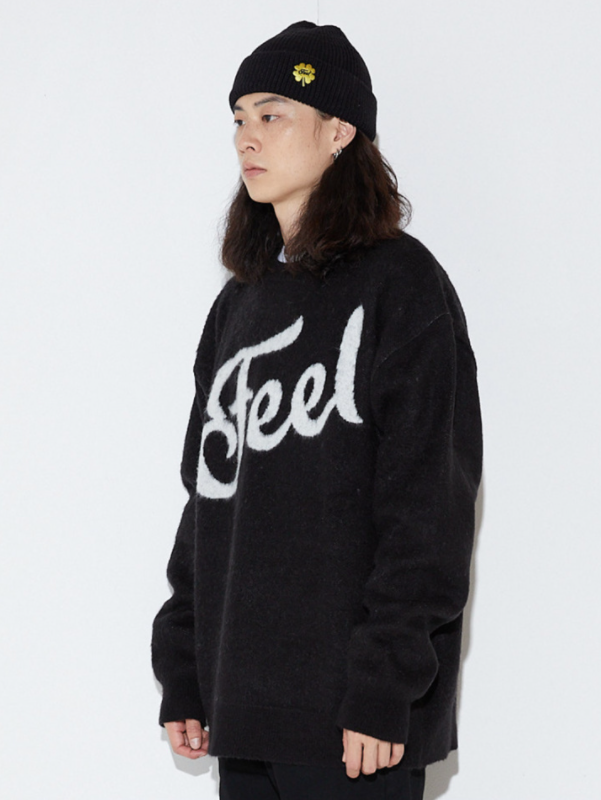 FEEL ENUFF (フィールイナフ) MOHAIR WOOL KNIT / BLACK