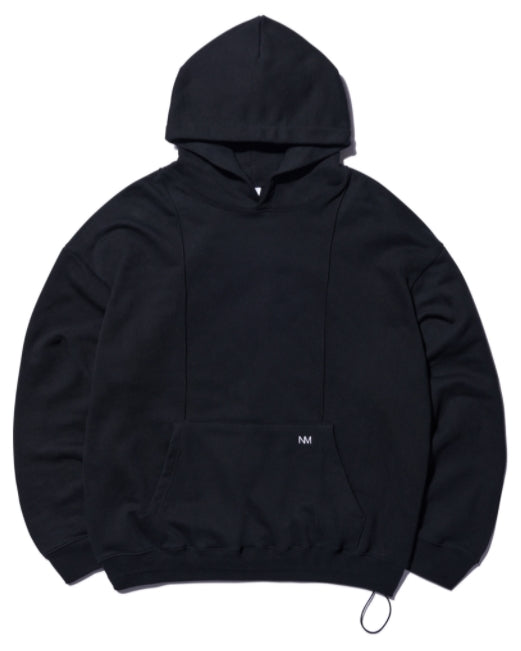 NOMANUAL(ノーマニュアル) PINTUCK HOODIE - BLACK