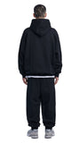 NOMANUAL(ノーマニュアル) PINTUCK HOODIE - BLACK