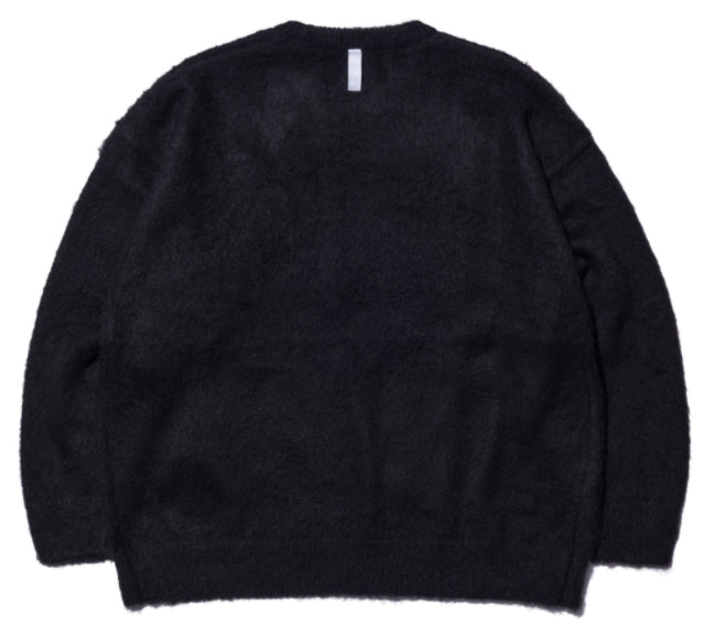 NOMANUAL(ノーマニュアル) PLAIN MOHAIR KNIT - BLACK