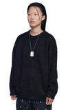 NOMANUAL(ノーマニュアル) PLAIN MOHAIR KNIT - BLACK