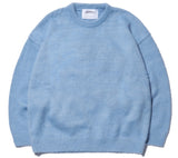 NOMANUAL(ノーマニュアル) PLAIN MOHAIR KNIT - BLUEGRAY