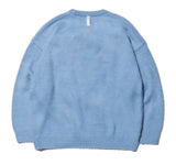 NOMANUAL(ノーマニュアル) PLAIN MOHAIR KNIT - BLUEGRAY