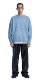 NOMANUAL(ノーマニュアル) PLAIN MOHAIR KNIT - BLUEGRAY