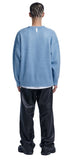 NOMANUAL(ノーマニュアル) PLAIN MOHAIR KNIT - BLUEGRAY