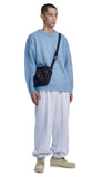 NOMANUAL(ノーマニュアル) PLAIN MOHAIR KNIT - BLUEGRAY