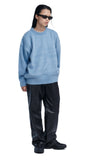 NOMANUAL(ノーマニュアル) PLAIN MOHAIR KNIT - BLUEGRAY