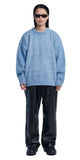 NOMANUAL(ノーマニュアル) PLAIN MOHAIR KNIT - BLUEGRAY