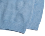 NOMANUAL(ノーマニュアル) PLAIN MOHAIR KNIT - BLUEGRAY