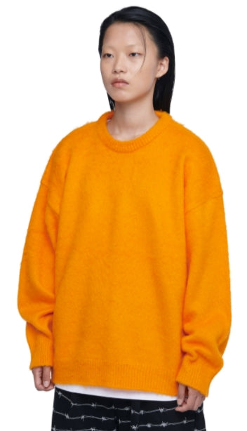NOMANUAL(ノーマニュアル) PLAIN MOHAIR KNIT - ORANGE