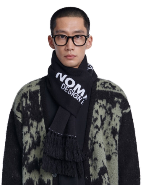 NOMANUAL(ノーマニュアル) 無規則 JACQUARD MUFFLER - BLACK
