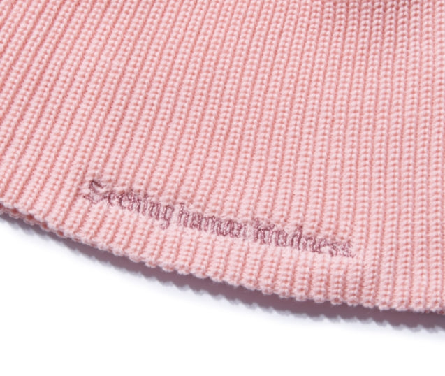 NOMANUAL(ノーマニュアル) SLOGAN BEANIE - PINK