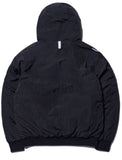 NOMANUAL(ノーマニュアル) NYLON PADDED HOODED ZIP UP JACKET - BLACK