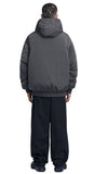NOMANUAL(ノーマニュアル) NYLON PADDED HOODED ZIP UP JACKET - CHARCOAL