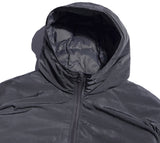 NOMANUAL(ノーマニュアル) NYLON PADDED HOODED ZIP UP JACKET - CHARCOAL