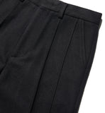 NOMANUAL(ノーマニュアル) 3 PIN TUCK WOOL SLACKS - BLACK